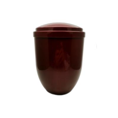 China ABS van de Kleuren Begrafenisash urn for cremation in 3.3L van Bordeaux Plastiek Te koop