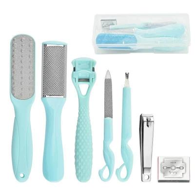 China New Arrival Lightweight 7 in 1 Set Foot Care Callus Removal Kit Stainless Steel Foot File Dead Skin Razor for sale