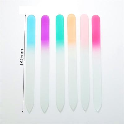 China MOQ Beauty Salon Nail Supply Washable Double Sided Reusable Crystal Glass Nail File With Fine Private Label for sale