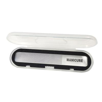 China Amazon Washable Hot Sale In Stock Private Logo Manicure Nano Glass Nail File Polisher With Storage Case for sale