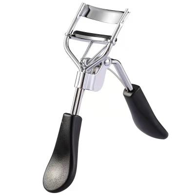 China Easy To Use Promotional Custom Portable Eyelash Curler Make Up Tools Black Handle for sale