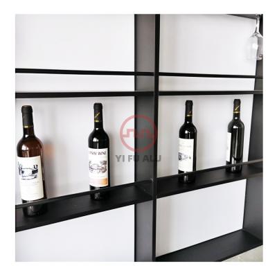 China Production Style Modern Metal Display Rack Shelf Cabinet Storage Rack Aluminum Direct Cut Modular Modern Profile for sale