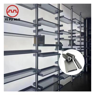 China Modern aluminum profile furniture cabinet cupboard shelf aluminum direct cut aluminum extrusions for sale