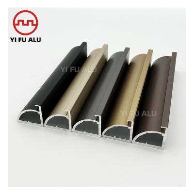 China New Decorations Curved Aluminum Frame For Cabinet Door Border Cabinet Door Frame Glass Extremely Narrow Wardrobe for sale