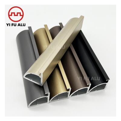 China Good quality aluminum wardrobe factory decorations extrusion door frame glass profile for wardrobe kitchen for sale