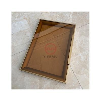 China Advanced Decorations Door Arc Frame Profile Aluminum Alloy Glass Profile For Wardrobe Door Glass Profile for sale