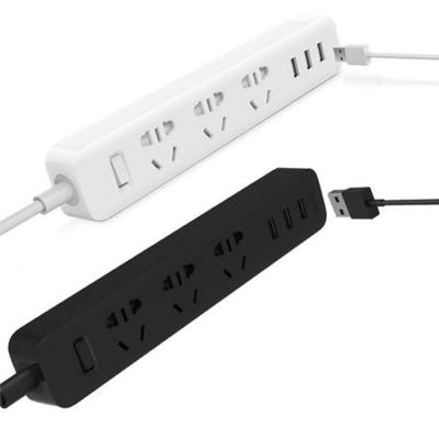 China As thin as the original Xiaomi Power Strip 3 USB Extension Socket 1.8M MI Fast Charging Smart Overload Protection 10A 250V Power Strip School Bag for sale