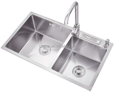 China With Faucet Wholesale Sus304_201 Press Kitchen Sink Garden Sink Water Washing Kitchen Sink With Dish for sale