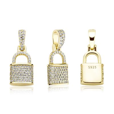 China High Quality Fashion Temperament Finished 925 Sterling Silver Small Lock Pendant Necklaces for sale