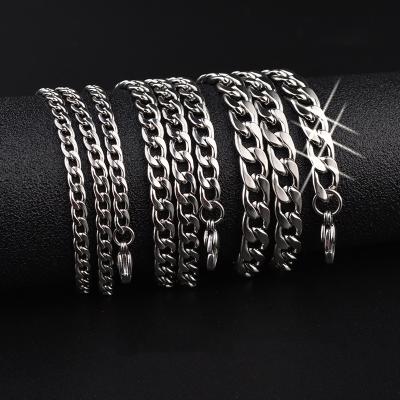 China High Quality New Style Design Luxury Cuban Link Necklace 3-5-7mm Titanium Steel Chain Necklace for sale