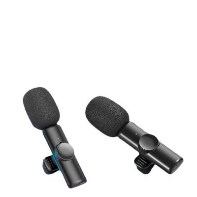 China Low MOQ Lavalier Wireless Microphone Mini Microphone High Quality Lightweight Video Recording For Type-C IOS Lighting Lapel for sale