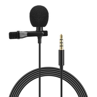 China Removable Lapel Lavalier Mic Wired Mikrofo Microphone /Microfon 1.5m Mini Portable Lavalier Microphone Condenser for sale