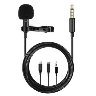 China Hot Detachable Lavalier Microphone Amazon Microphone Lapel Lavalier Microphone 3.5mm Recording MIC For Phone PC for sale