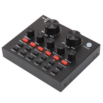 China The metal button version English sound card set the national song sound card of the double mobile computer live broadcast universal anchor K sound card for sale