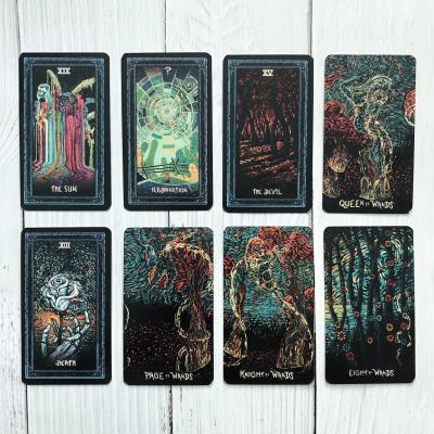 China Custom Printed High Quality Eco-friendly Oracle Cards Art Paper 350gsm Tarot Cards Gold Foil Stamping Tarot Cards for sale