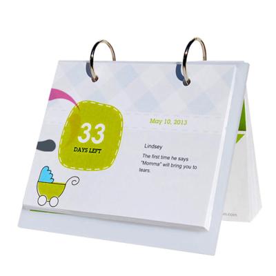 China 2019 Eco-friendly China fashionable custom tear off cheap leather wire o desk calendar printing for sale