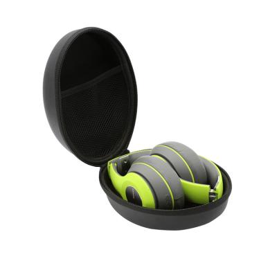 China Custom Zipper Dustproof Shockproof Waterproof Carrying EVA In Ear Headphone Bag Organizer Large Earphone Bag Oval Suitcase Waterproof Hard Eva Case For Headphone for sale