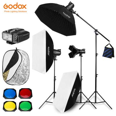 China 1200W Godox SK400 II 3x 400W Wireless Remote Control Photo Studio Instant Ignition + Softbox +Light Stand + Studio Boom Arm Top Light Stand for sale