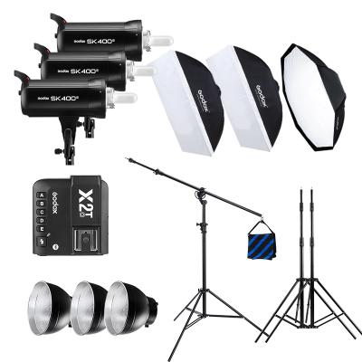 China Godox SK400II 1200W Wireless Remote Control Professional Photographic Lighting Kit with Softbox and Stand Photo Studio Accessories Studio Flash Light for sale