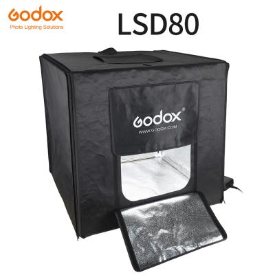 China Godox LSD80 80*80cm 40W LED Photo Shooting Photo Studio Softbox Light Tent SoftBox +AC Adapter +PVC +AC Backgrounds For Phone DSLR Shooting Product for sale