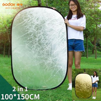 China Convenient to install Godox 2 in 1 portable 100x150cm collapsible elliptical multi-disc reflector, suitable for photo studio photo lighting diffuse refle for sale