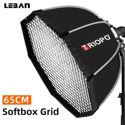 China Convenient to Install Triopo KS65 65cm Speedlite Octagon Softbox Portable Umbrella with Outer Instant Honeycomb Grid Soft Box for Canon Nikon Godox for sale