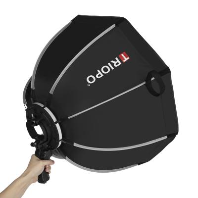 China TRIOPO 55cm 65cm 90cm Octagon Box Softbox Mount 120cm Foldable Bracket Soft Grip For Godox Yongnuo Speedlite 55cm Flash Light for sale