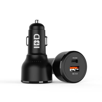 China Mobile Phone IBD Car Charger 48W Accesses QC&PD Dual PD 30W Max Car Charger For Mobile Fast Charging Phone for sale