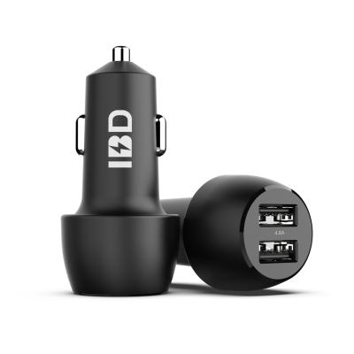 China Mobile Phone Dual Usb Fast Car Charger With Led Light Compatiple With Android And IOS for sale