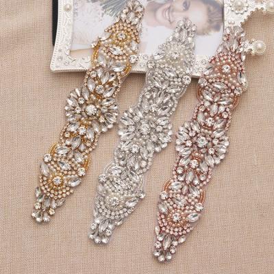 China 3D Wedding Dress Sash Belt Bridesmaid Thin Bridal Sash DIY Wedding Sash Applique for sale