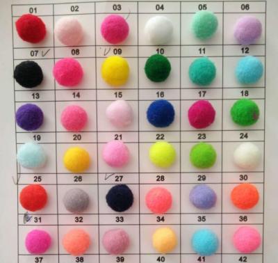 China Garment 2cm Polyester Poms With Many Colors For Clothes Decoration for sale