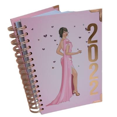 China Customized 2022-2023 A5 A4 Spiral Bullet Journal Labels Diary Divider 8x10 Planner Diary Notebooks Stickers For Boss Women for sale