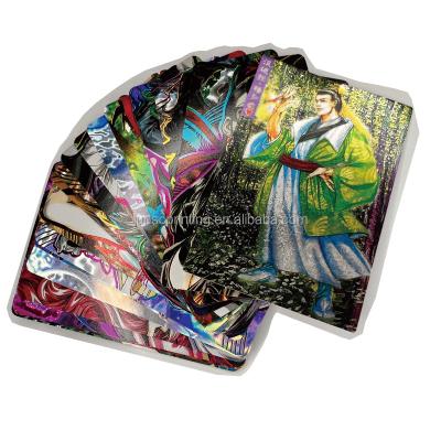 China Golden shiny pokemoncards / holo paper / playing cards printer booklet plastic paper / toy pvc plastic cards printing custom for sale