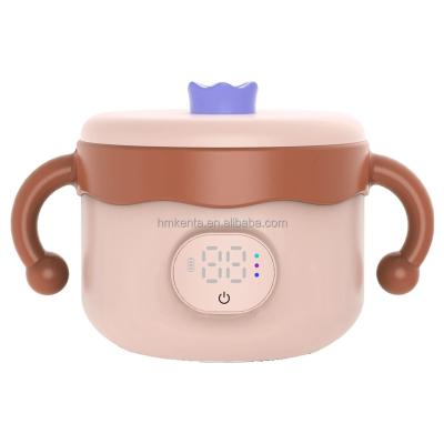 China BPA free 316L stainless steel thermal serving bowl lithium battery rechargeable baby stainless steel feeding bowl with temperature exposure for sale