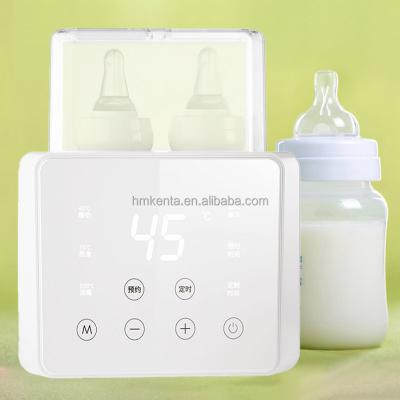 China Easy Safe Fully Automatic Double Bottles Thermostatic Digital Panel Electric Baby Food Heating Milk Bottle Warmer for sale