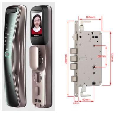 China Apartment Fully Automatic Remote Control Fingerprint Passcode Biometric Door Lock with Camera Doorbell Function for sale