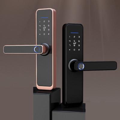 China TTlock Smart Keyless Password Tuya Wifi Apartment Lock APP Fingerprint Master Card Wifi Smart Door Lock for sale