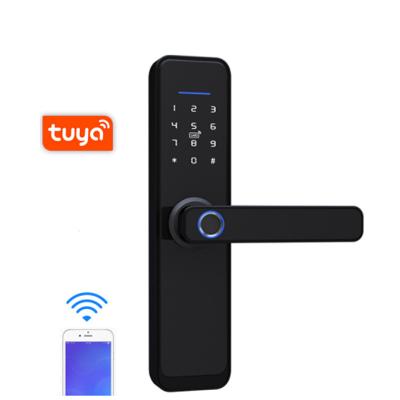 China Keyless Apartment Smart Home Door Lock Tuya APP Wifi Lock TTlock Fingerprint Password Lock For Hotel Residence Home Office for sale