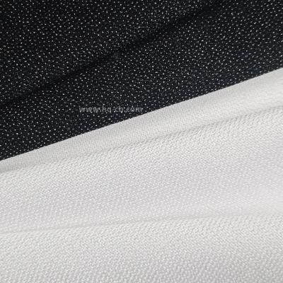 China Elastic Manufacturers Direct Sale Coating Woven Fusible Interlining Fabric Polyester for sale