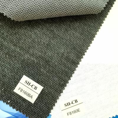 China Polyester Fusible Woven Mens Suit Interlining Warp Knitting Fusible Interlining for sale