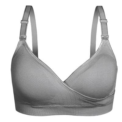 China Front Open Adjustable Open Ladies Maternity Bra Cotton Nursing Soft Comfortable QUICK DRY Nursing Bra With Protective Freeing Bra for sale