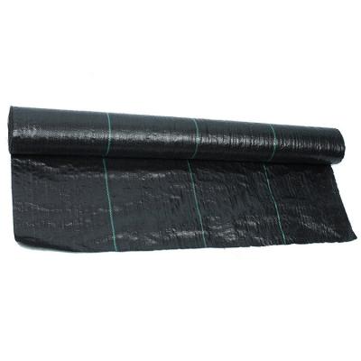 China Black Color UV Treated PP Woven Weed Mat Anti Grass Cloth Cultivation Agricultural for sale