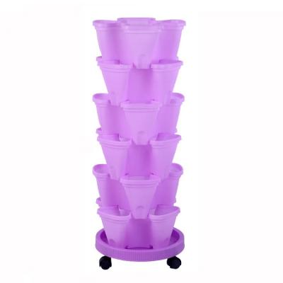 China 2021 Diy Modern Vertical Planters Plastic Colorful Stackable Butterfly Shape Plastic Flower Pots for sale