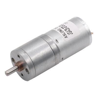 China 25mm 24V 6V 12V 30Rpm DC Totally Enclosed Brush Metal Geared High Torque 60 Rpm Speed ​​Low Speed ​​Motor For Cart Wheel for sale