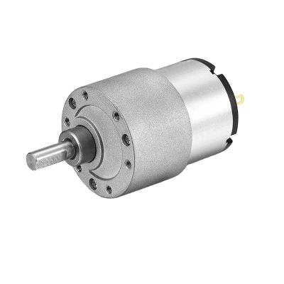 China 12V 37mm 12v Motor 520 Totally Enclosed Geared Mini Magnetic Reduction Motor Brushed DC Motor With Gearbox Factory Supply JGB37-520 for sale