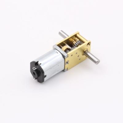 China Metal Gear Long Life Totally Enclosed Power Off Double Shaft 12v Coreless Self-Locking Worm Gear Micro Motor Gearbox Reduction - Brush Motors IE 2 for sale