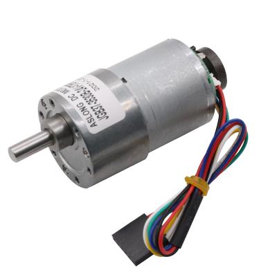 China Totally Enclosed Aslong 37mm JGB37-3530B 12v 24V Brushed Hall Encoder High Torque DC Electric Motor For Home Appliance for sale