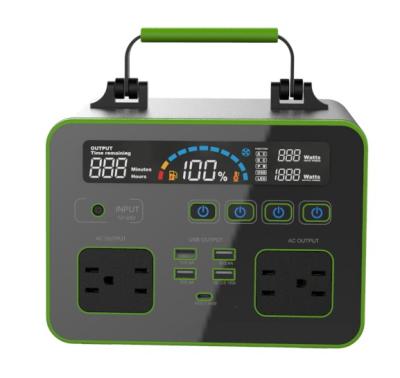 China Waterproof portable car power station 1000W output lithium generator hargable 2v 5v 220v CE\FCC\ROSH\PSE\UN38.3 for sale