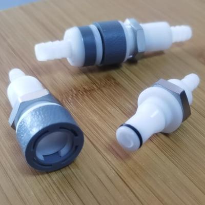 China YRC Quick Release Plastic Disconnect 6.4mm Loose Coupling Tubing ID for sale