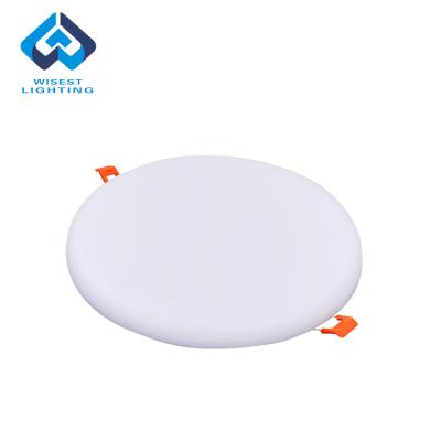 China Office Desk Indoor Ceiling Panel Lighting SMD2835 IP44 9W 18W 24W 36W Round Lamp Recessed Frameless Led Panel Light for sale